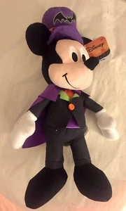 Mickey Mouse Vampir Halloween Dracula Plüschtier Stofftier 10 Zoll NEU Etikett - Bild 1 von 3
