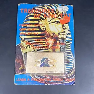 Brazalete Brazalete Halcón Horus Bronce Incrustación Chip Tesoros del Rey Tut De Colección Años 70 - Imagen 1 de 6