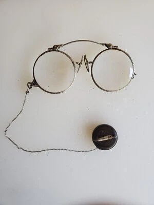 1917 1/10 12k GF & 925 Filigree Folding Lorgnette Pince Nez Eyeglasses  - Image 1 of 4