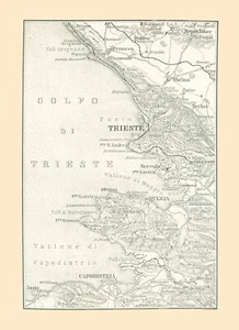 Historic Map - Trieste Italy - Baedeker 1896 - 23 x 31.53 - Vintage Wall Art - Picture 1 of 20