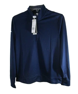NWT Adidas Boys 1/4-Zip Solid Layer Pullover Top L Navy MSRP$50 - Picture 1 of 2