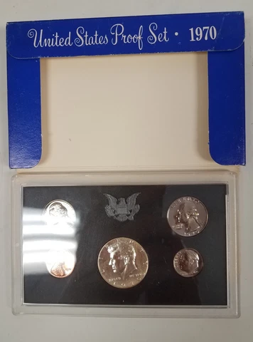 SV0570SXMPiO U.S. MINT 5 COIN YEAR 1970-S PROOF SET TONED OGP RARE SMALL DATE!!! Cover
