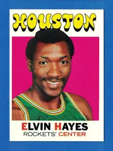 1971 Topps Basketball #120 Elvin Hayes quasi nuovo-MT OC HOF Houston Rockets - Foto 1 di 2