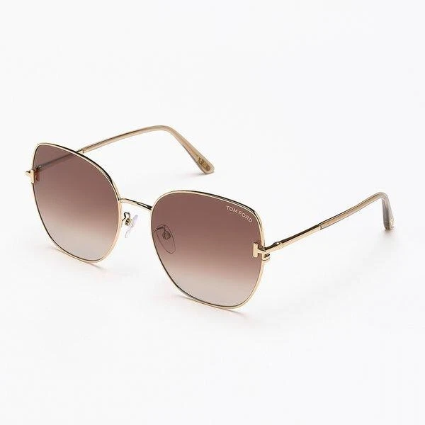 Gafas de sol Tom Ford TF895-K 33F oro rosa redondo ojo de gato marco de metal 61-19-140 Foto 1 de 1