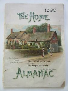 The Home Almanac 1896 The Evening Bulletin and Big Rapids Herald Michigan illust