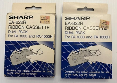 2 Sharp EA-822R Ribbon Cassette Dual Pack NEW! - Image 1 of 4