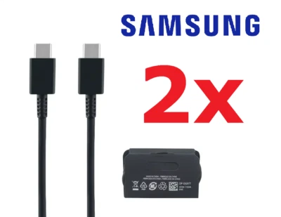 2x USB C Ladekabel Schnellladekabel Original Samsung Ladekabel Typ C zu C Kabel - Bild 1 von 4