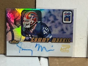 Tarjeta autógrafa Sammy Morris 2001 Topps Finest Refractor certificado SP #FA-SCM - Imagen 1 de 1