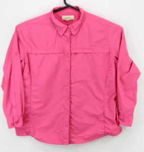 Cablelas Womens Button Up LS Shirt Vented PINK - Picture 1 of 7