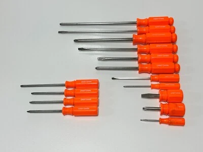 Craftsman Sears USA 15pc Hi-Viz Orange (Rare) Western Forge HTF Screwdriver Torx - Image 1 of 4
