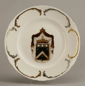 33333 - KPM Berlin. Teller mit Königswappen, blaue Adlermarke 1844-1847 - Bild 1 von 3