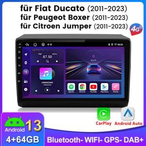 Für Fiat Ducato 2006-2023 Android 13 Autoradio Navi GPS Wifi BT FM RDS 4+64G DAB - Bild 1 von 14
