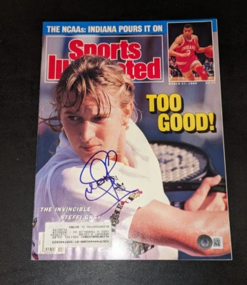 STEFFI GRAF autografado 1989 REVISTA ILUSTRADA ESPORTIVA BECKETT BAS RARA - Imagem 1 de 4