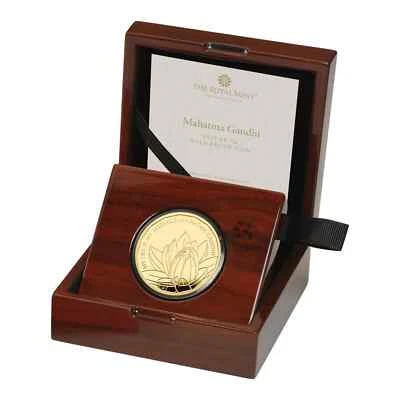 Mahatma Gandhi 2021 UK 1 oz Gold Proof Coin 🏆 185 Minted UK Royal Mint - Image 1 of 4