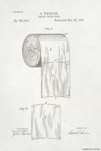 Toilettenpapier Vintage Patent Kunst Kunstdruck - Bild 1 von 1