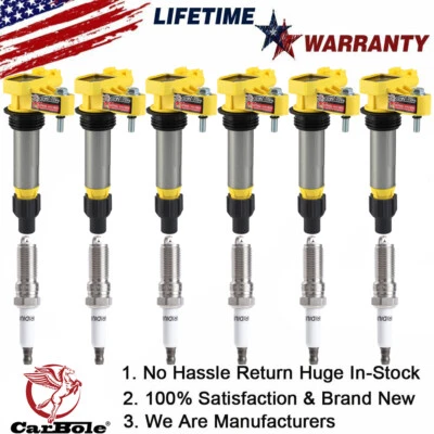 For CADILLAC ATS 3.6L 2013-2014 6pcs Ignition Coils and 6pcs IRIDIUM Spark Plugs - Image 1 of 4