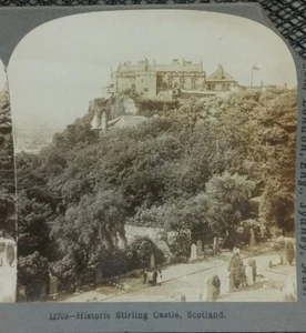 1902 Stirling Castle Scotland Keystone Antique Stereoview Card - Picture 1 of 4