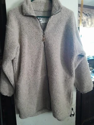 Suéter pesado con cremallera Columbian Sportswear Company para mujer talla mediana beige Foto 1 de 4