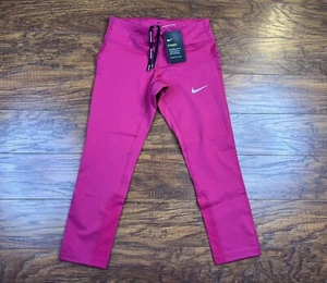 Nike Power Epic Training Running Capri Leggings Cropped Women’s XS pink R3 - Picture 1 of 12
