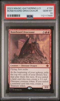 MTG Bonehoard Dracosaur M #134 The Lost Caverns of Ixalan PSA 10 Gem Mint Pop 1 - Image 1 of 2