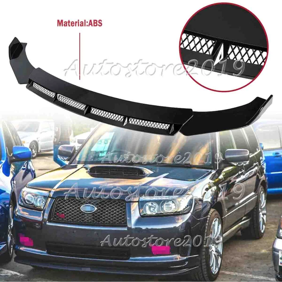 For Subaru Forester Limited Gloss Front Bumper Lip Spoiler Splitter Body Kit Foto 1 de 4