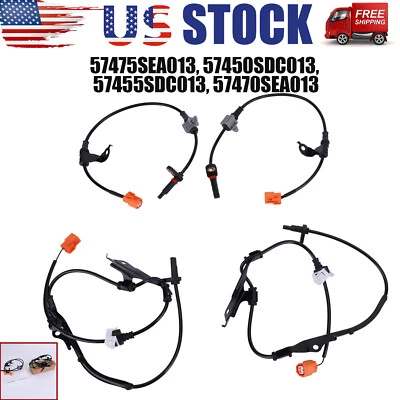 4 x Sensor de velocidad ABS delantero y trasero izquierdo y derecho para Acura TSX 2004-2008 I4 2,4 L Foto 1 de 4