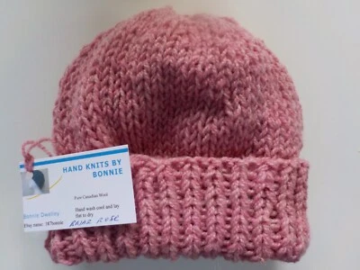 Canadian -100% Wool - Hand Knit Hat/Watch Cap/Beanie - Choice of 7 Colors Regal - Image 1 of 4