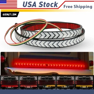 Barra de luz LED para porta traseira de caminhão 60" freio reverso cauda fluxo sinal de volta XH - Imagem 1 de 4