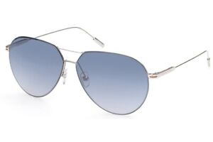 Ermenegildo Zegna EZ0185 16X Silver Aviator Metal Sunglasses Frame 60-12-145