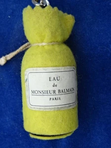 RARE ++ TOP! VINTAGE KEY RING EAU DE MONSIEUR BALMAIN PARIS - BOTTLE - Picture 1 of 7
