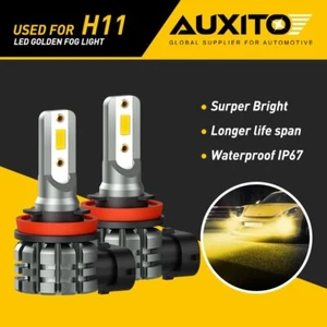 AUXITO H11 H8 CSP LED Bombillas antiniebla DRL Conducción Lámparas doradas Amarillo - Imagen 1 de 11