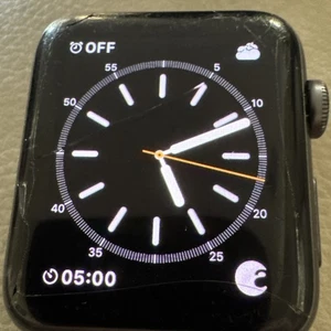 APPLE Watch Series 3 GPS LTE - 42MM Aluminum Case A1861 - Black - Photo 1 sur 3