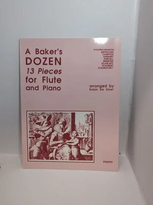 A Baker's Dozen 13 Pieces for Flute Piano Easy + Music Book Robin De Smet - Image 1 of 4