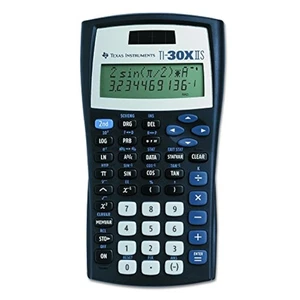 Texas Instruments TI-30X IIS 2-zeiliger wissenschaftlicher Taschenrechner schwarz mit blau - Bild 1 von 3