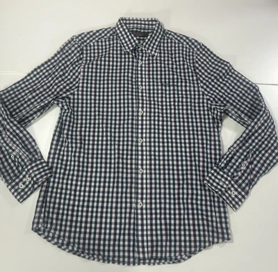 CAMISA MEDIANA PARA HOMBRE BEN SHERMAN AZUL MARINO OSCURO / BLANCO/ROSA PROFU... - Imagen 1 de 4