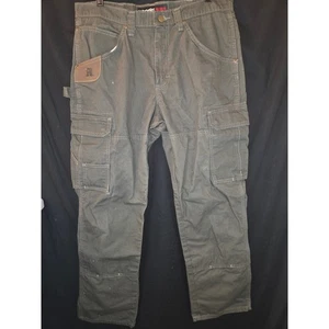 Wrangler Riggs Workwear Men's Dark Green Carpenter Cargo Pants Size 34x30 - Picture 1 of 11
