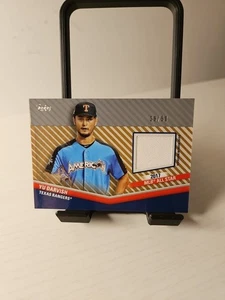 2020 Topps Update Yu Darvish Gold Parallel Relic # 38/50 Texas Rangers - Bild 1 von 2