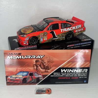 2010 Jamie McMurray #1 Bass Pro Shops Indy Win NASCAR Action 1/24 Scale Diecast - Image 1 of 4