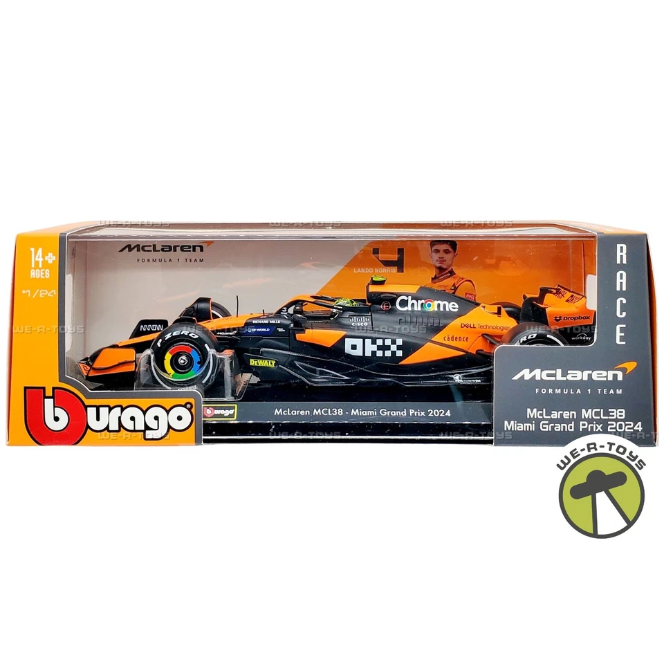 Bburago 2025 McLaren F1 MCL38 Lando Norris #4 1 24 Scale 1 43 Australian GP