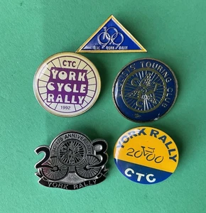 CTC York Rally cycling Touring Club pin badges Job Lot cyclist Bicycle Racing - Picture 1 of 4