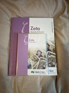 Math-U-See Zeta Decimal & Percents Instruction Manual and DVD Hb FREE SHIPPING - Bild 1 von 5