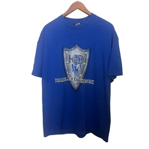 Harley Davidson 2003 Maui T-Shirt/ Blue De-Lux 100% Cotton Men’s Size XL Vintage - Picture 1 of 8