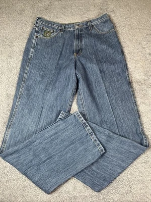 Cinch Jeans Mens 35x34 Relaxed Tapered Leg Western Green Label Workwear Denim - Image 1 of 4