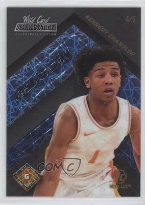 2021 Wild Card Alumination Rising Sons Holo-Lux Blue Lazers /5 Kennedy Chandler - Image 1 of 2
