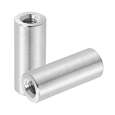 2 Stück 304 Edelstahl M8 x 1,25 mm Runde Überwurfmuttern, 0,55 x 1,57 Zoll (ODxH) - Bild 1 von 4