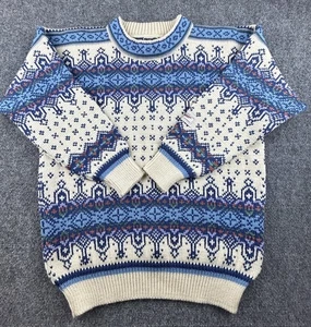 Suéter Tejido DALE OF NORWAY Hombres De Colección Pura Nueva Lana Patrón Nórdico Talla Pequeña - Imagen 1 de 16