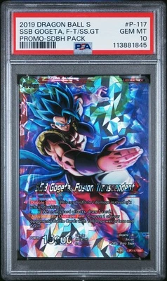 SSB Gogeta Fusion Transcendent P-117 FOIL Dragon Ball Super Card PSA 10 - Image 1 of 4