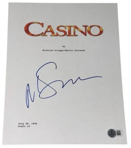 Martin Scorsese autografo firmato casinò sceneggiatura film completo Beckett BAS - Foto 1 di 2