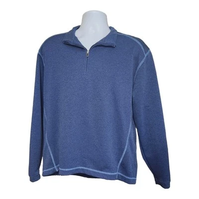 Pullover de golf Pebble Beach Performance para hombre azul medio 1/4 cremallera Foto 1 de 4