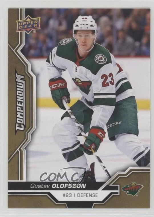 2018-19 Upper Deck Compendium Gold Gustav Olofsson #201 - Image 1 of 2